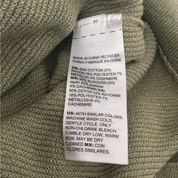 NWT CHICO’S SPARKLE Pull Over Round Neckline Long Sleeve SWEATER Cool Sage-XL-3 - Picture 8 of 16